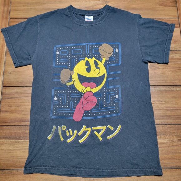 Japanese Pacman SS Black Tee - Size Small - Picture 2 of 4